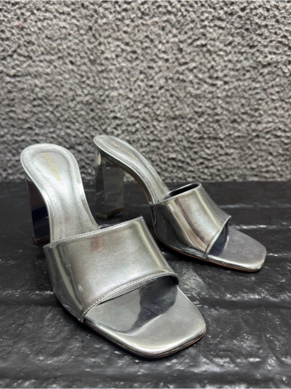 Reformation Block Mule Kitten Heels